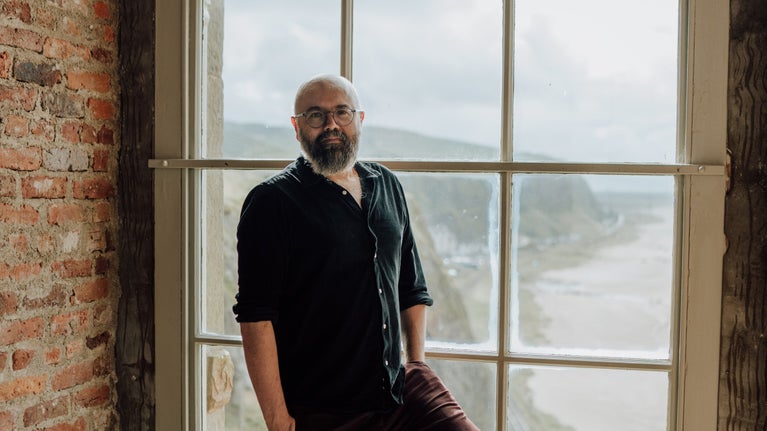 Stunt Double Music's Stu Reid at Mussenden Temple.